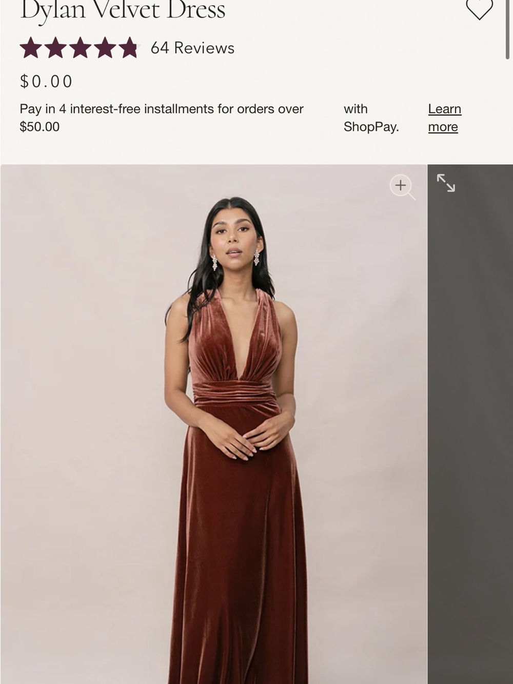 Revelry Dylan Velvet Plunge Maxi Dress - olive
